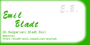 emil bladt business card